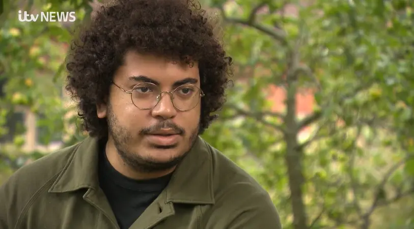 A still of Dan Guthrie being interviewed by ITV News.